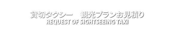 貸切タクシー 観光プランお見積り